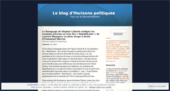 Desktop Screenshot of horizonspolitiques.wordpress.com