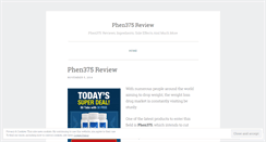 Desktop Screenshot of phen375results.wordpress.com