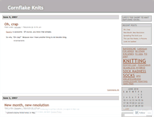 Tablet Screenshot of flakyknits.wordpress.com