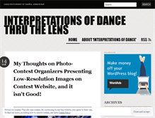Tablet Screenshot of interpretationsofdance.wordpress.com
