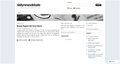 Desktop Screenshot of dailynewsdebate.wordpress.com