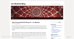 Desktop Screenshot of jonwyderka.wordpress.com