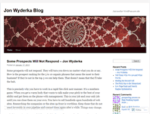 Tablet Screenshot of jonwyderka.wordpress.com