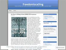 Tablet Screenshot of freedomiscalling.wordpress.com