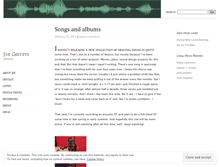Tablet Screenshot of joegriffinmusic.wordpress.com