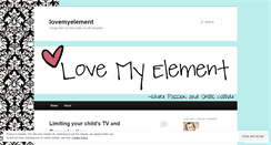 Desktop Screenshot of lovemyelement.wordpress.com