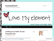 Tablet Screenshot of lovemyelement.wordpress.com