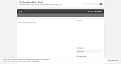 Desktop Screenshot of brocktonbraintrust.wordpress.com