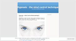 Desktop Screenshot of principleofhypnosis.wordpress.com