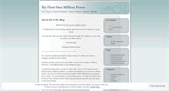 Desktop Screenshot of myfirstonemillionpesos.wordpress.com