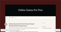 Desktop Screenshot of onlinegamesforfree7.wordpress.com