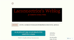 Desktop Screenshot of laconnectrice.wordpress.com