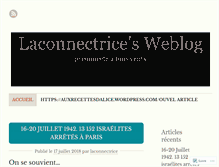 Tablet Screenshot of laconnectrice.wordpress.com