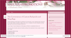 Desktop Screenshot of mapleleafpromotions.wordpress.com