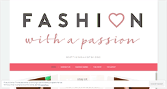 Desktop Screenshot of fashionwithapassion.wordpress.com