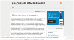 Desktop Screenshot of licenciasactividadmadrid.wordpress.com