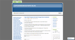 Desktop Screenshot of capeverdeinvestor.wordpress.com