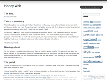 Tablet Screenshot of honeyweb.wordpress.com