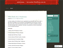 Tablet Screenshot of andrewmaas.wordpress.com