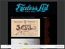 Tablet Screenshot of facelessart.wordpress.com