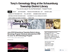 Tablet Screenshot of genealogywithtony.wordpress.com
