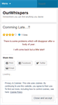 Mobile Screenshot of ourwhispers.wordpress.com
