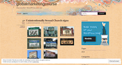 Desktop Screenshot of globalmarketingcourse.wordpress.com