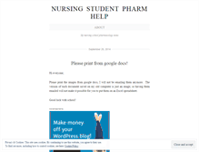 Tablet Screenshot of pharmacologyhelp.wordpress.com