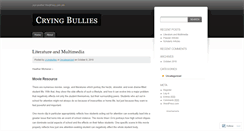 Desktop Screenshot of cryingbullies.wordpress.com