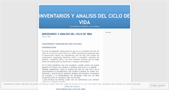 Desktop Screenshot of inventariosyanalisisdelciclodevida.wordpress.com