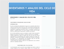 Tablet Screenshot of inventariosyanalisisdelciclodevida.wordpress.com