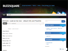 Tablet Screenshot of buzzsquare.wordpress.com