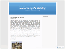 Tablet Screenshot of madamenye.wordpress.com