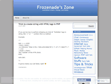 Tablet Screenshot of frozenade.wordpress.com