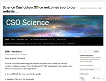 Tablet Screenshot of csoscience.wordpress.com