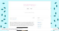 Desktop Screenshot of lovemeso.wordpress.com