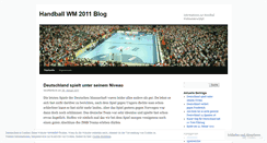 Desktop Screenshot of handballwm2011.wordpress.com