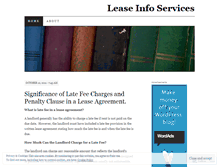 Tablet Screenshot of leaseinfoservices.wordpress.com