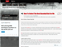Tablet Screenshot of battersbox.wordpress.com
