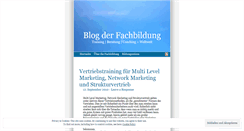 Desktop Screenshot of fachbildung.wordpress.com