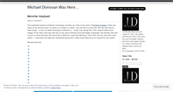 Desktop Screenshot of michaeldonovan.wordpress.com