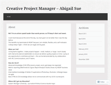 Tablet Screenshot of abigailsue.wordpress.com
