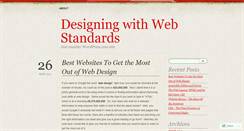 Desktop Screenshot of designingwithwebstandards.wordpress.com