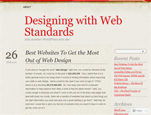 Tablet Screenshot of designingwithwebstandards.wordpress.com