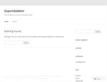 Tablet Screenshot of experdabbler.wordpress.com