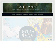 Tablet Screenshot of gallerynine.wordpress.com