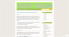 Desktop Screenshot of creativepreaching.wordpress.com