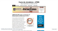 Desktop Screenshot of jornalismoufms.wordpress.com