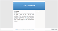 Desktop Screenshot of openhardware.wordpress.com
