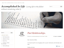 Tablet Screenshot of accomplishedinlife.wordpress.com